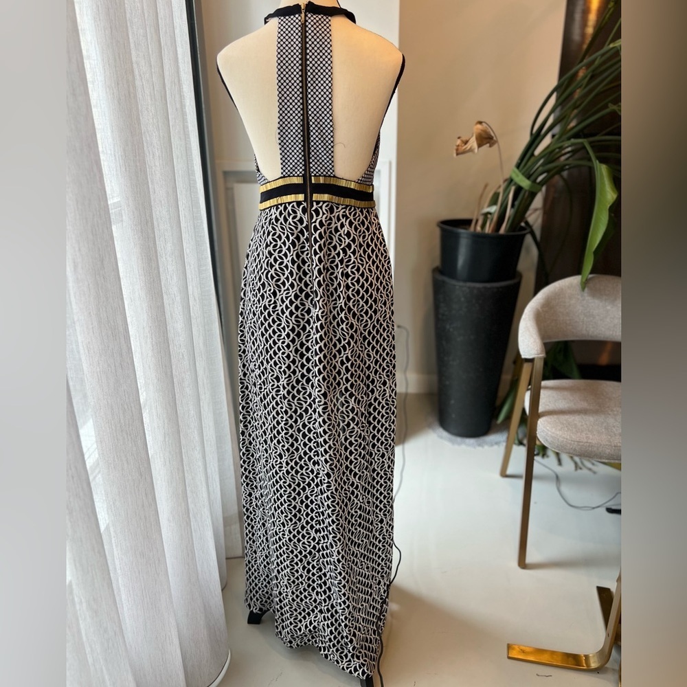 Sass and Bide MultI Layer Halter Dress with Gold detailing - Picture 5 of 11